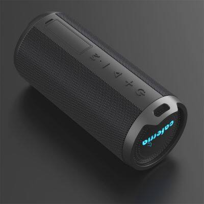 2024 New Hot Selling Fabric Outdoor Portable Super Bass Wireless Bocinas Bluetooth Rechargeable Speaker With LED Lighting Logo photo-2