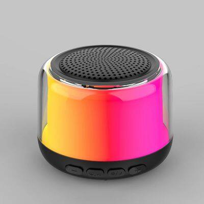 Wholesale Electronic Portable Speakers Transparent Case RGB Music Player Box BT Wireless Mini Stereo Speaker