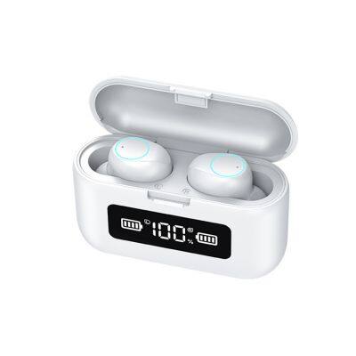 Auriculares Audifonos Ipx7 Portable Wireless Tws Earbuds with 2000mah Charging Box Lcd Digital Display
