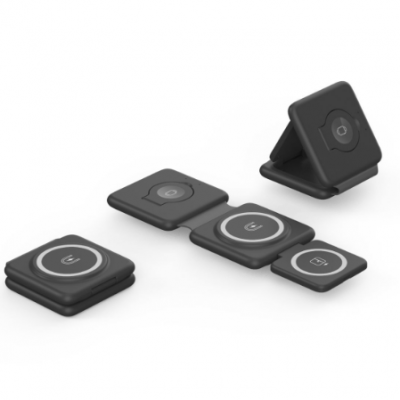 Cross Border 3-in-1 Magnetic Folding Wireless Charger Charging Watch Earphone Folding Stand（Wechat:13510231336）