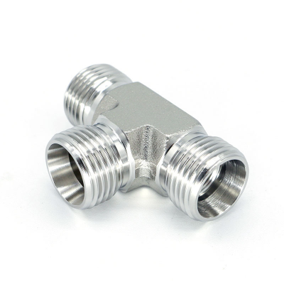 304 Stainless Steel High-Pressure Tee Fitting, Pressure-Resistant Male Thread Connection, Ferrule-Type (AC/AD), Yonghua Eaton Standard
