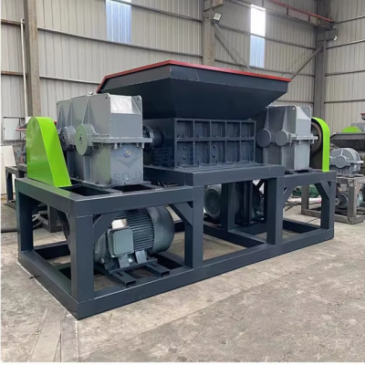 Waste Plastic Paper Cardboard Double Shaft Shredder Machine Dual Axis Shredder for Metal Shell Paper Roller photo-5