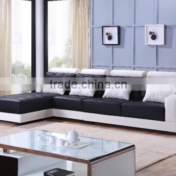 Golden New design quality modern cornere leather sofa for sale A811#