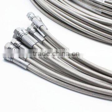 1/4" Stainless Braided PTFE Hose 304 JIC