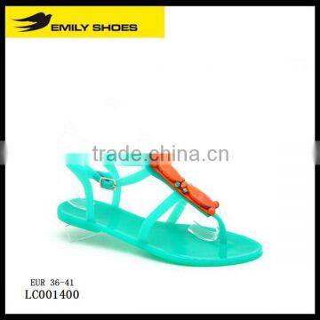 Lady 's PVC sandals with cute ornament