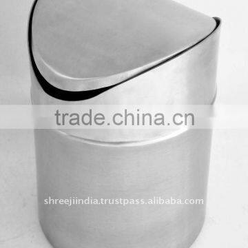 Table Top Stainless Steel Swing Lid Waste Bin