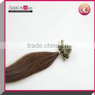 Arisonhair wholesale u-tip hair extensions keratin tipped fusion nail tip brazilian human hair extension 1g/strand