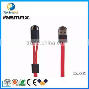 2016 Remax New product 2 in 1 usb data cable micro usb type for Android/Iphone