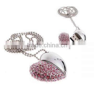 Whosale Heart Shape Jewel Usb Flash Drive photo-3