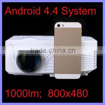 IEEE 802.11b/g/n Wifi 8GB Flash A7 CPU 1000lm LED Android Smart Mini Projector