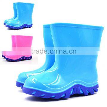 In cylinder boots children's lovely candy colored non slip waterproof boots