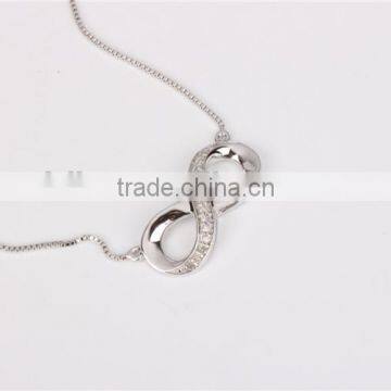 Elegant 925 Silver 8 Shape Pendant Chain 2016 Factory Wholesale photo-4