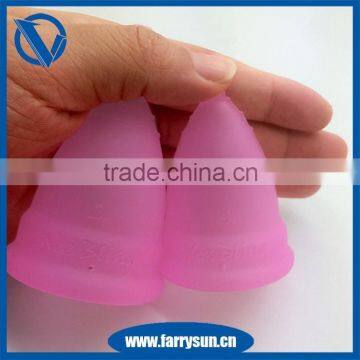 Silicone folding Menstrual Cup with carry folding container