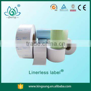 supermarket shelf price linerless label paper roll