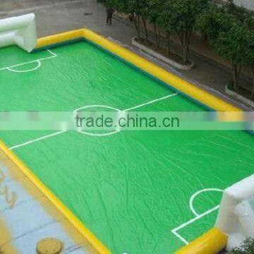 Hot selling Inflatable football field / inflatable soap soccer field