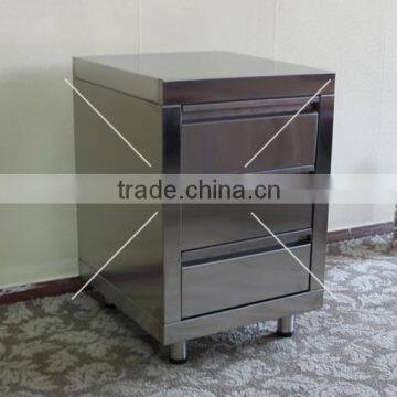 3 layers 304stainless steel kitchen cabinet for storage/3drawers cabinet