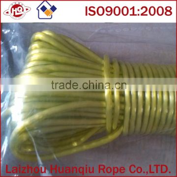 3mm colored pvc clothes line rope