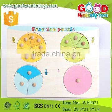 hot new products for 2015 circle fraction puzzle kids preschool educational puzzle