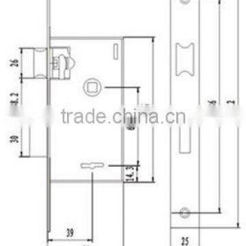 Brass Lever Keys Door Lock With 4 Combinations photo-2