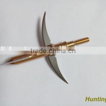 Hot Sell Archery Expandable Broadheads And Arrow Tip Golden Arrow Heads 100Grain 2 Expandable Blade