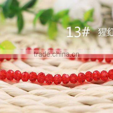 Red2mm to 12mm 64 Colors Stocks Wholesales Factory Price Loose Crystal Facted Roundelles Glass Beads for Jewelry Making Cheapest