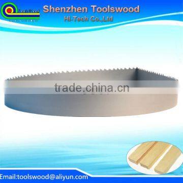 Sharp cutting solid tungsten carbide band saw blade