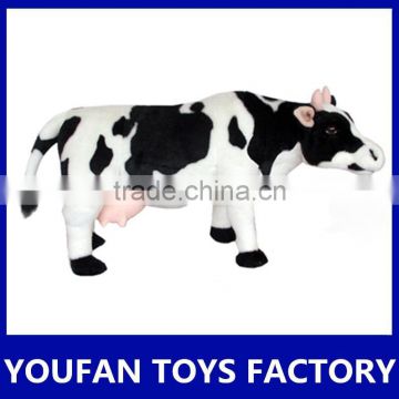 factory sale lifelike stuffed animal plush cow toy