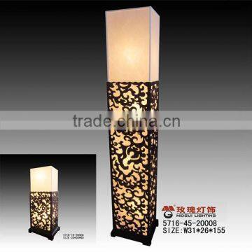 carved table lamp and floor lamp for project