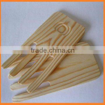 WSH002 Fingers Shape Wooden Salad Hands Servers mixer Set with own printed logo