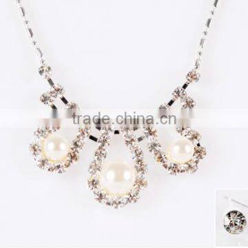 Hot Styles Charming Stone Cup Chain Wedding Necklace And Earring Set For The Year Of 2014