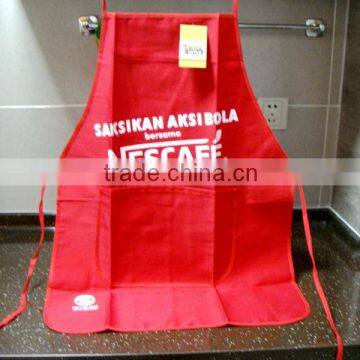 Red design 80% polyester 20% cotton cooking apron