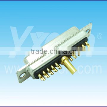 21pin 21W1 straight dual row brass solder D-SUB connector