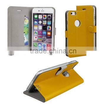 For Iphone 6 PU Leather Case,Slim Folio Cover Case For Iphone 6,With Back Hole