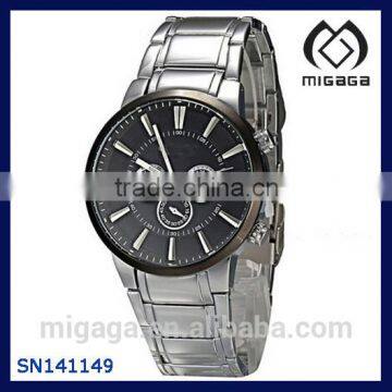 Wholesale Black Dial Alloy Band Men's Sport Wrist Watch Cheap Alloy Sport Watch For Men