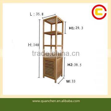 Natural Bamboo Bathroom Shelf Bamboo Corner Rack