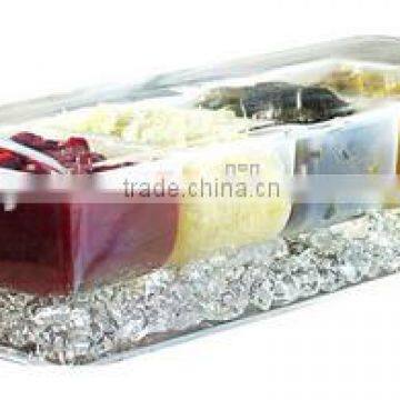 Condiments On Ice Container Chilled Ice Tray Plastic Square Condiments Acrylic Kitchen Condiments Container photo-2