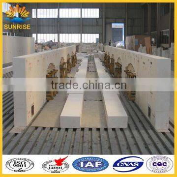 Manufacture fused cast refractory AZS bricks for glass blast furnace refractory brick