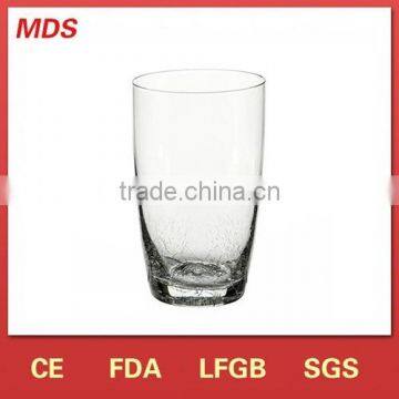 Drinking Type Half Crackle Glass Tumbler for New Style