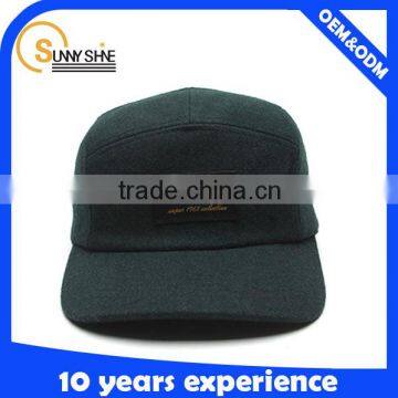 High Quality Wool Plain 5 Panel Cap and Hat Man photo-3
