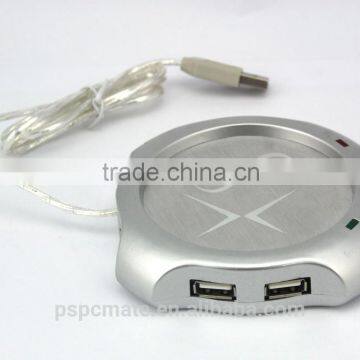 2015 usb coffee cup warmer 4 ports fine hub as promotional gifts