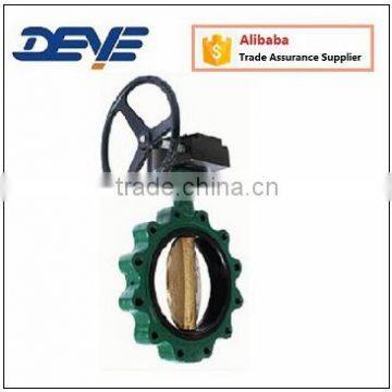 Green Color GGG50 Lug Centerline Butterfly Valve Hydraulic