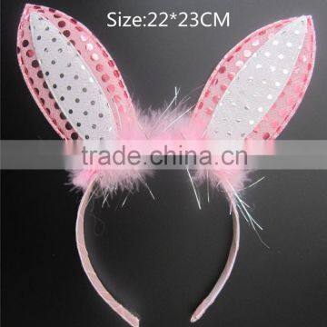 Sequin bunny ear headband Costume Headband Accessory