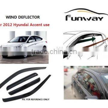 window vent visors,window deflectors,car rain visor,car accesories For 2012 Hyundai Accent