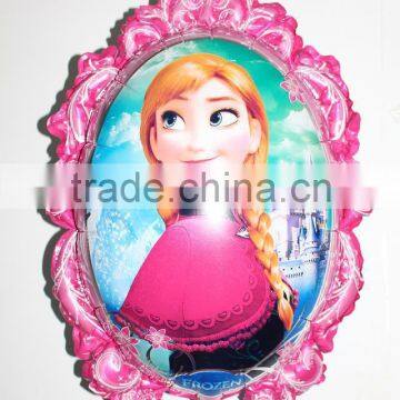 Hot sale New Mirror shape princess shape foil balloon/mylar , promotion balloon customized foil balloon