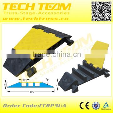 Flexible 3 Channels CCRP3UA Cable Protector In Rubber Material Hump Cable Protector Floor