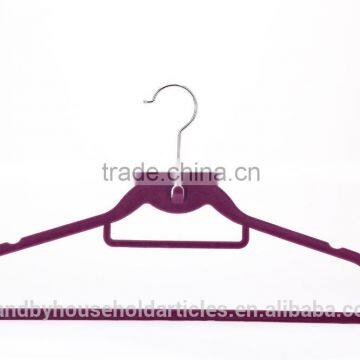 Non-Slip Hanger Flocked Hanger Velvet Clothes Hanger Suit Hanger Slim-Line Racks ABS Plastic Flocked Hanger photo-2