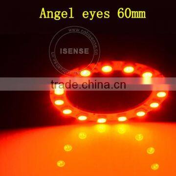 Auto parts 5050 smd White PCB 60mm full circle angel eyes with remote control vehicle car angel eyes ring lights