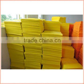 Viscose / polyester yellow color non woven cloth super absorbent cleaning cloth