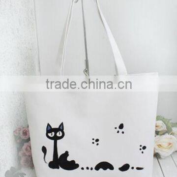 Recycled One Color Printed Canvas Cotton Shopping Bag Road Bag Supplier's Choice photo-4