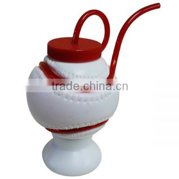 The PP Basketball plastic cup with straw on sales